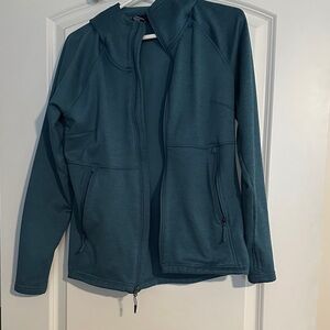 North Face Teal Full-Zip Hoodie